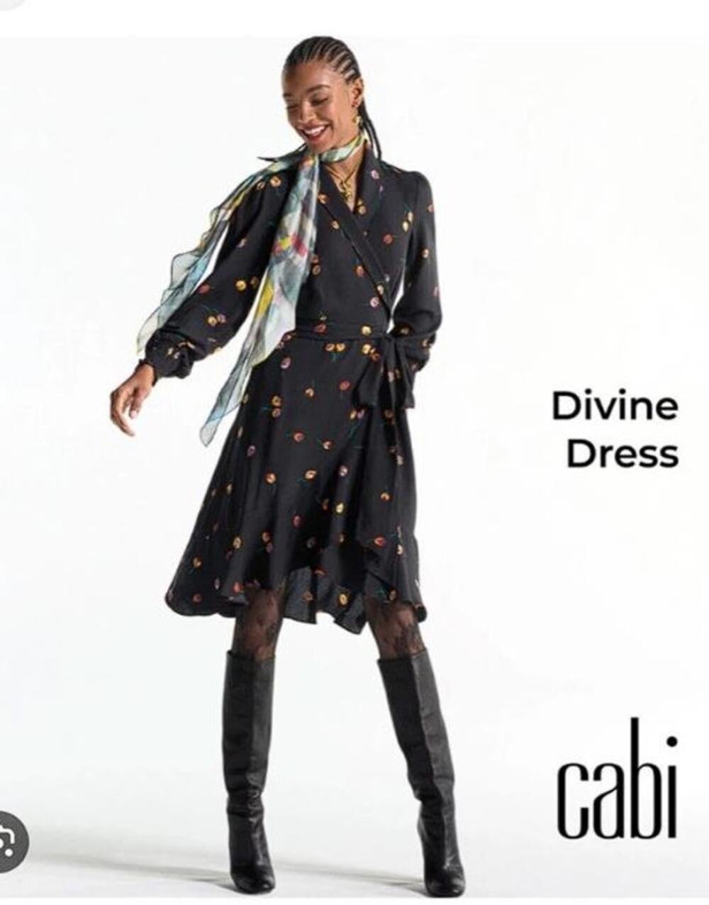 CABI Women's Divine Dress Size L In Black